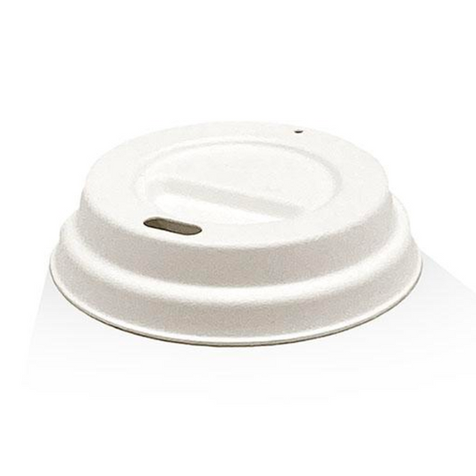 8/12/16/20oz Bagasse Lid White Colour Carton/1000